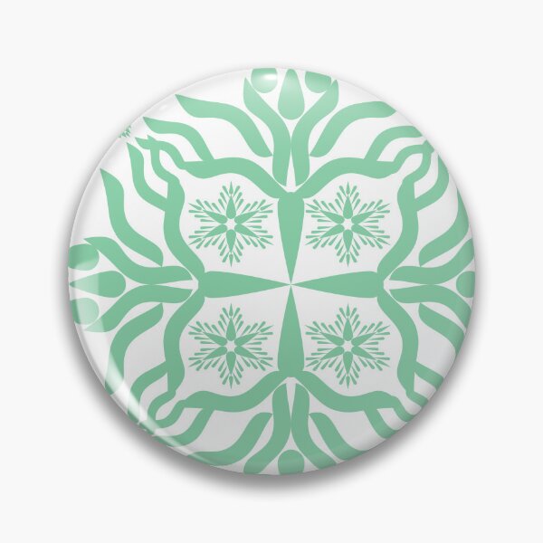 Item preview, Mint Green Ornamental Floral Medallion Seamless Pattern on White Background designed and sold by Ei-Ei.