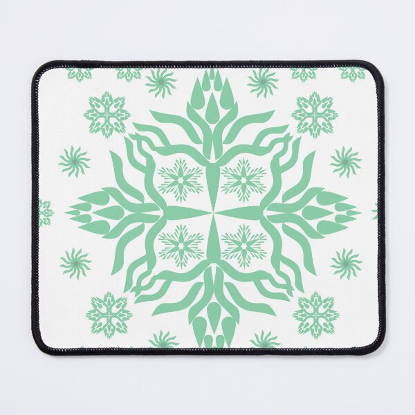 Item preview, Mint Green Ornamental Floral Medallion Seamless Pattern on White Background designed and sold by Ei-Ei.