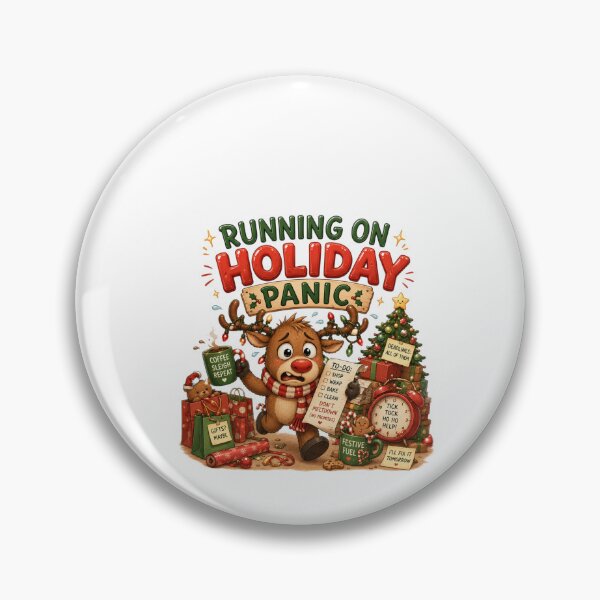 Item preview, Running on Holiday Panic | Funny Christmas Reindeer designed and sold by MotylekAnia.