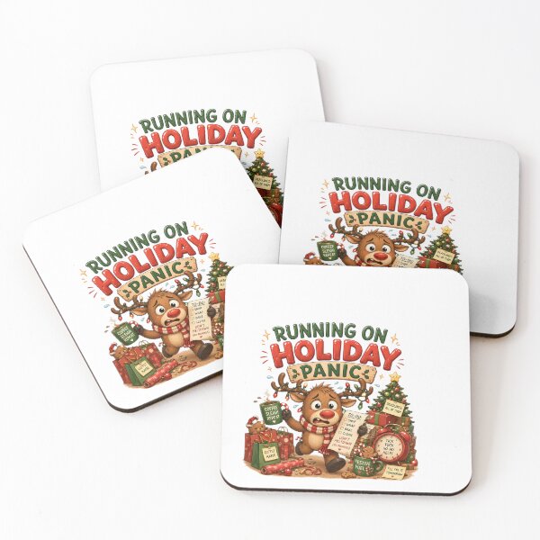 Item preview, Running on Holiday Panic | Funny Christmas Reindeer designed and sold by MotylekAnia.