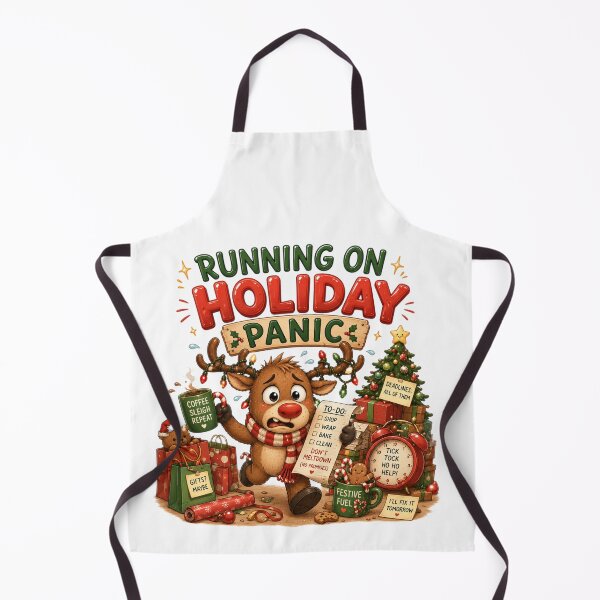 Item preview, Running on Holiday Panic | Funny Christmas Reindeer designed and sold by MotylekAnia.