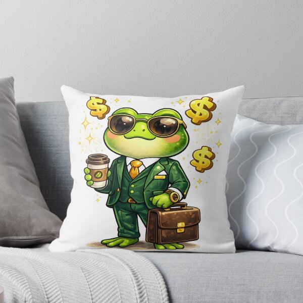 Item preview, Business Frog Kawaii Cartoon Sticker for T-Shirts, Mugs and Gifts designed and sold by TinyWeird.