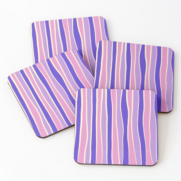 Item preview, Imperfect stripe- Pink, purple and blue designed and sold by Pattern Petals.