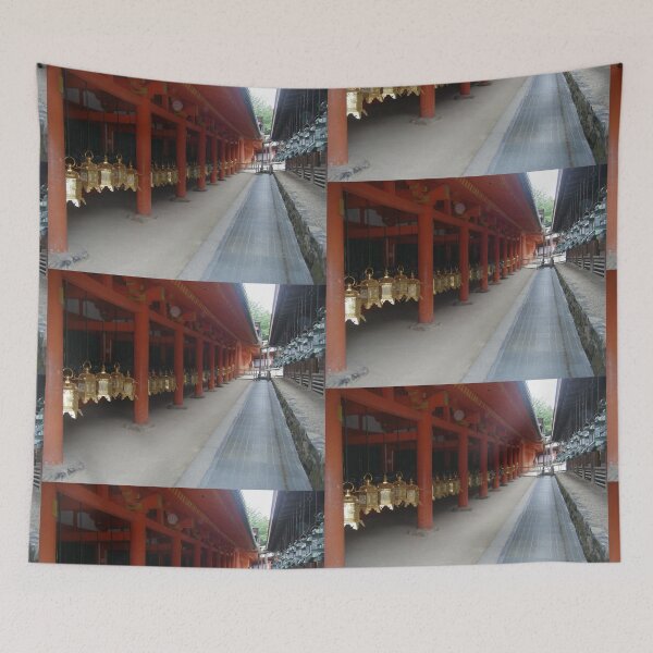 Item preview, Japanese Shrine Corridor with Hanging Lanterns designed and sold by KaleChub.