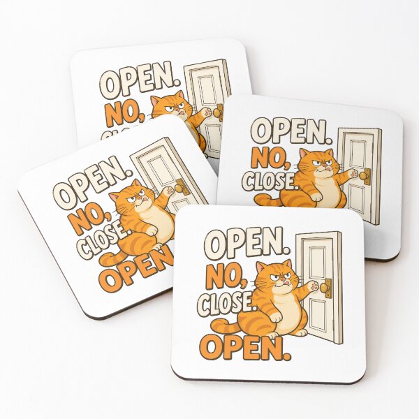 Item preview, Funny Cat Door Demands designed and sold by cat-chaos-club.