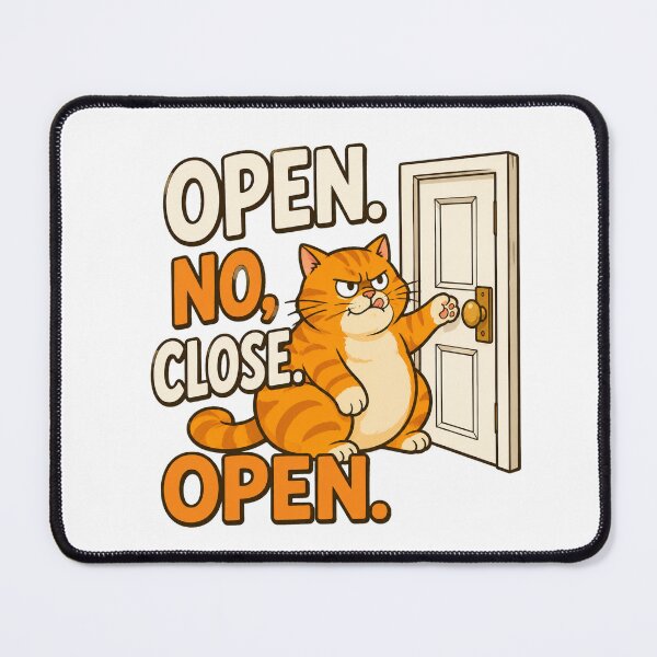 Item preview, Funny Cat Door Demands designed and sold by cat-chaos-club.