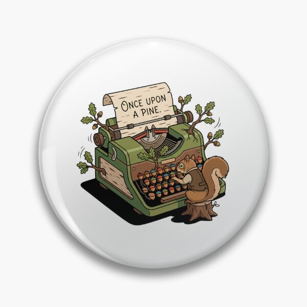 Item preview, Whimsical Storytelling Squirrel Writing A Pine Tale designed and sold by Rare By Hero.
