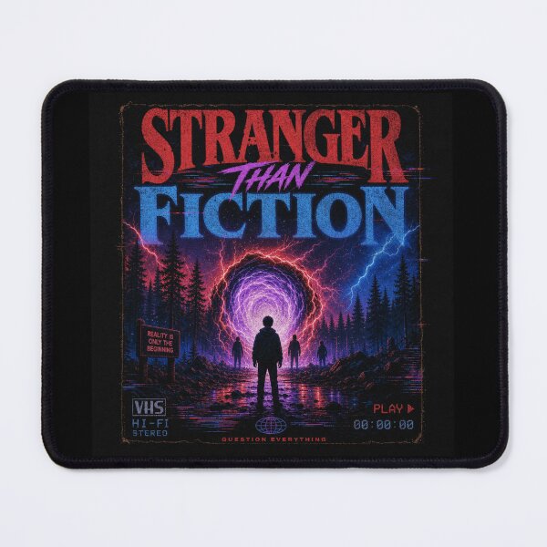 Item preview, Stranger Than Fiction | Curious Minds Vintage Typography T-Shirt designed and sold by rushaib.