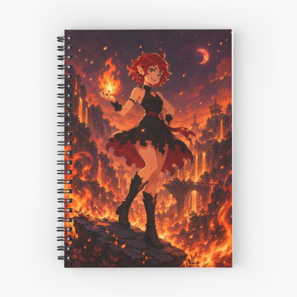 Item preview, Magical Fire Fairy - Dark Fantasy and Elemental Illustration designed and sold by Volshira.