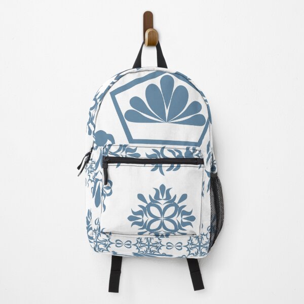 Item preview, Muted Blue Geometric Floral Border and Ornamental Seamless Pattern designed and sold by Ei-Ei.