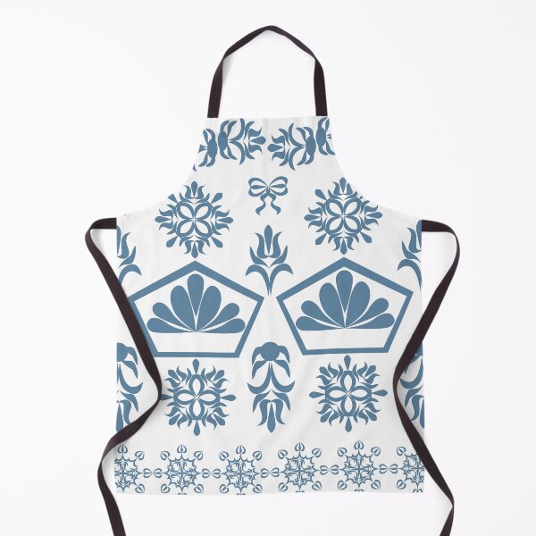Item preview, Muted Blue Geometric Floral Border and Ornamental Seamless Pattern designed and sold by Ei-Ei.