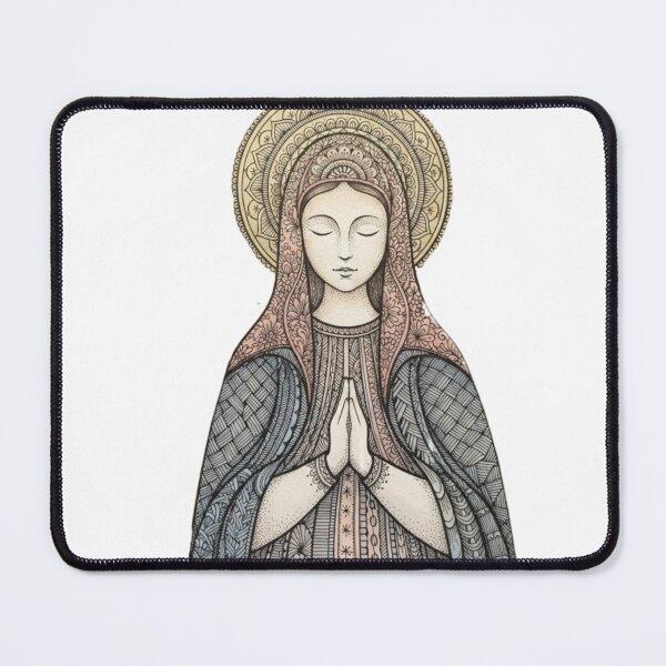 Item preview, Medieval Praying Madonna Illustration designed and sold by O & A.