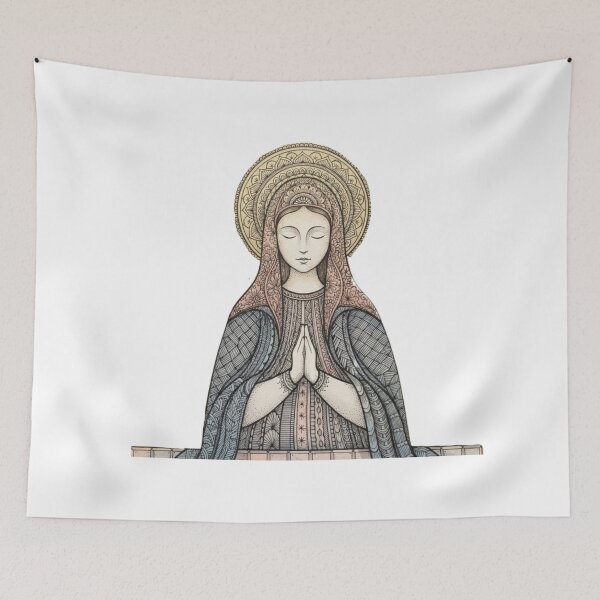 Item preview, Medieval Praying Madonna Illustration designed and sold by O & A.