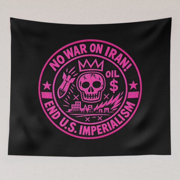 Item preview, No War on Iran! End U.S. Imperialism (Pink Version) designed and sold by DIRTYDUNNZ.