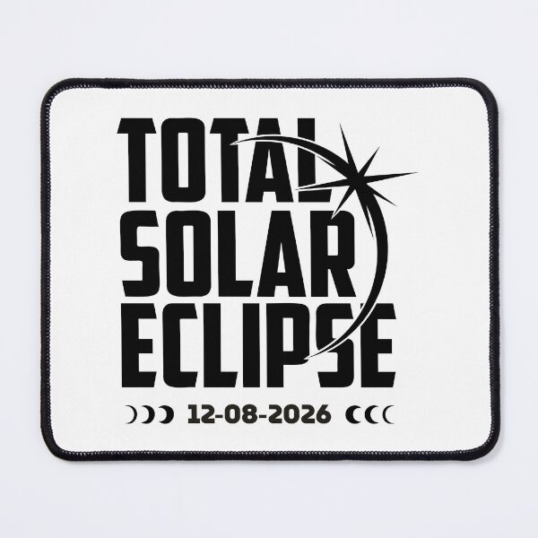 Item preview, 2026 08 02 Total Solar Eclipse – Minimal Sun and Moon Silhouette Design designed and sold by EmeraldeaArt.