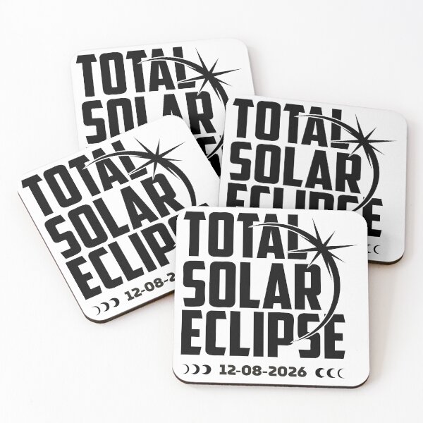 Item preview, 2026 08 02 Total Solar Eclipse – Minimal Sun and Moon Silhouette Design designed and sold by EmeraldeaArt.