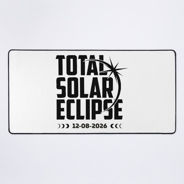 Item preview, 2026 08 02 Total Solar Eclipse – Minimal Sun and Moon Silhouette Design designed and sold by EmeraldeaArt.