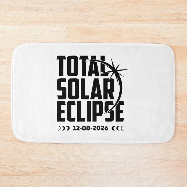 Item preview, 2026 08 02 Total Solar Eclipse – Minimal Sun and Moon Silhouette Design designed and sold by EmeraldeaArt.