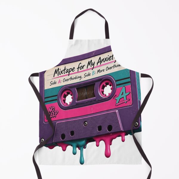 Item preview, Mixtape For My Anxiety Funny Retro Overthinking Cassette Tape designed and sold by mo-carnival.