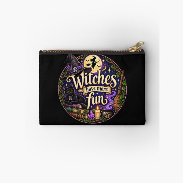 Item preview, Witches Have More Fun Colorful Witchy Cat Cauldron designed and sold by Witch Joseph.