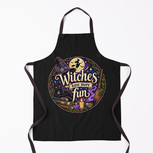 Item preview, Witches Have More Fun Colorful Witchy Cat Cauldron designed and sold by Witch Joseph.