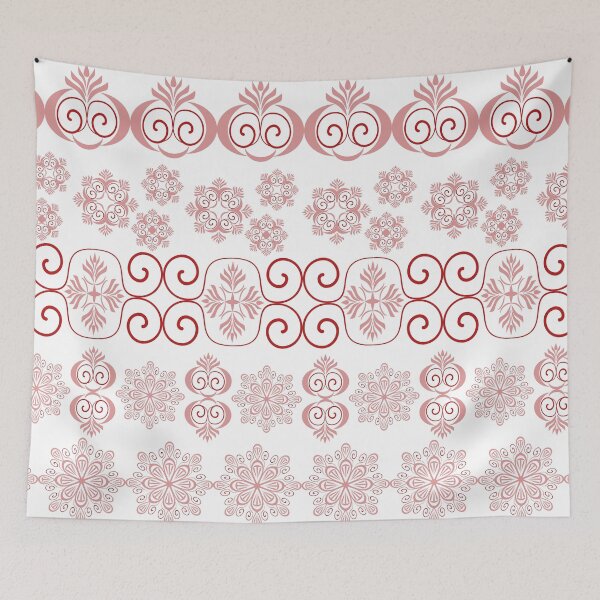 Item preview, Vintage Pink Ornamental Floral Scroll Seamless Pattern designed and sold by Ei-Ei.