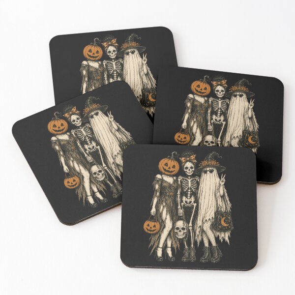 Item preview, Halloween Witch Skeleton Trio designed and sold by PlumArtDesign.