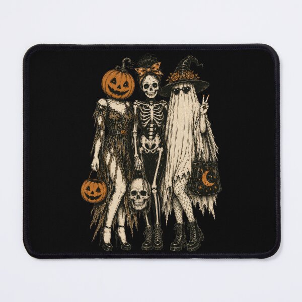 Item preview, Halloween Witch Skeleton Trio designed and sold by PlumArtDesign.