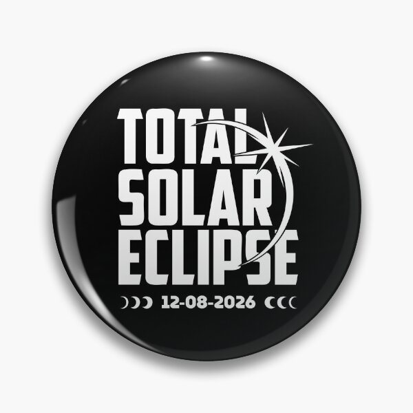 Item preview, 2026 august 12 Total Solar Eclipse – Minimal Sun and Moon Silhouette Design designed and sold by EmeraldeaArt.