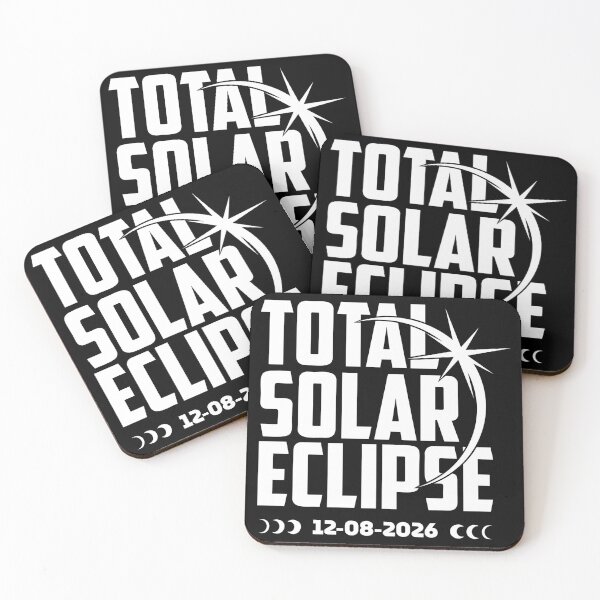 Item preview, 2026 august 12 Total Solar Eclipse – Minimal Sun and Moon Silhouette Design designed and sold by EmeraldeaArt.