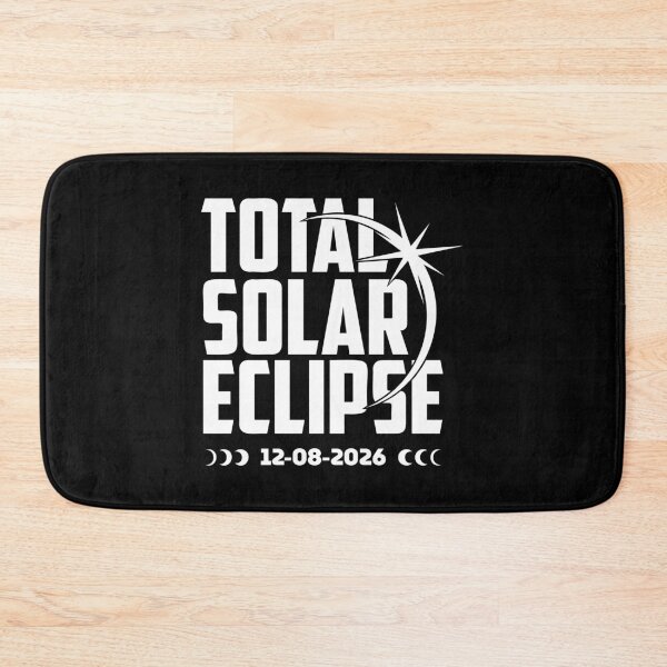 Item preview, 2026 august 12 Total Solar Eclipse – Minimal Sun and Moon Silhouette Design designed and sold by EmeraldeaArt.