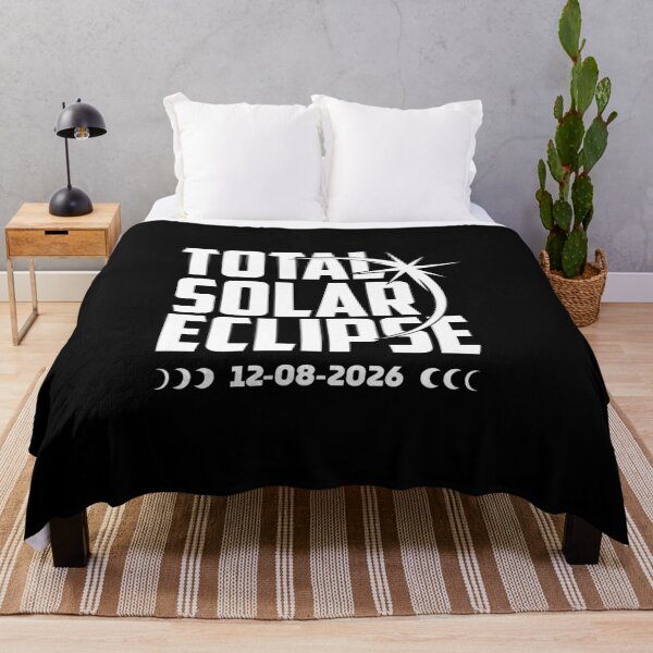 Item preview, 2026 august 12 Total Solar Eclipse – Minimal Sun and Moon Silhouette Design designed and sold by EmeraldeaArt.