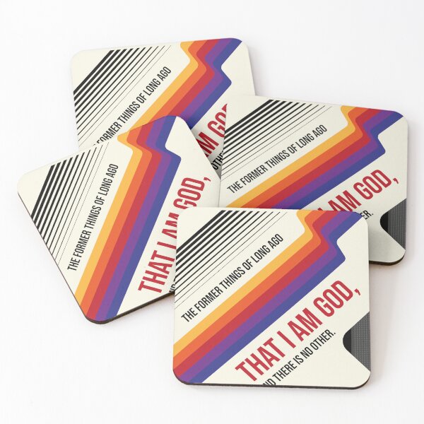 Item preview, Remember the Former Things – Isaiah 46:9 Retro Bible Verse - JW designed and sold by Whim & Verse Studio.