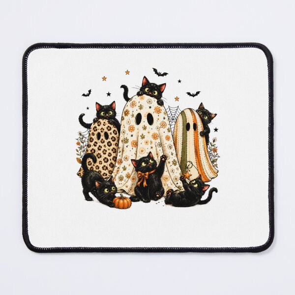 Item preview, Summerween Ghost Black Cat Retro Halloween designed and sold by wansilastomi.