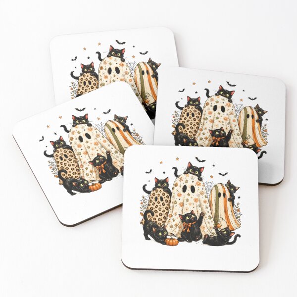 Item preview, Summerween Ghost Black Cat Retro Halloween designed and sold by wansilastomi.