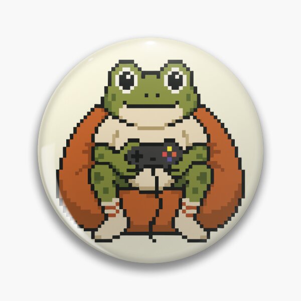 Item preview, Frog Mode Retro Pixel Art Gamer Frog  designed and sold by CamaleonDesigns.