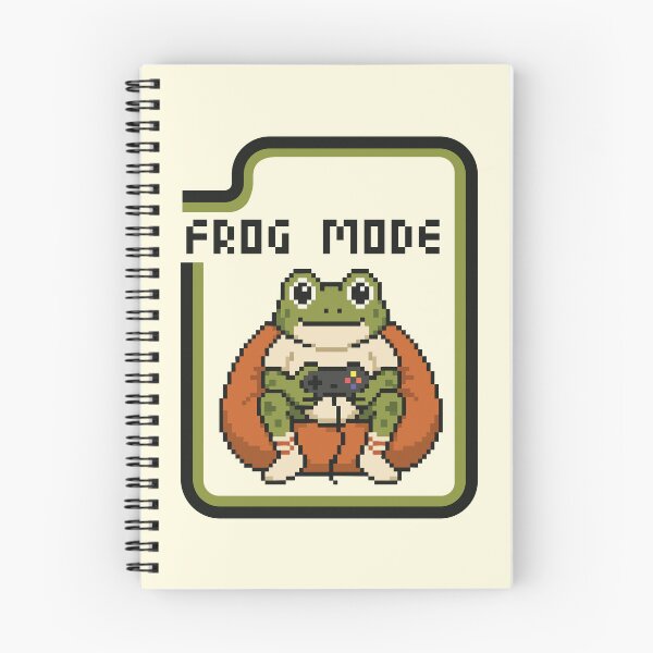 Item preview, Frog Mode Retro Pixel Art Gamer Frog  designed and sold by CamaleonDesigns.