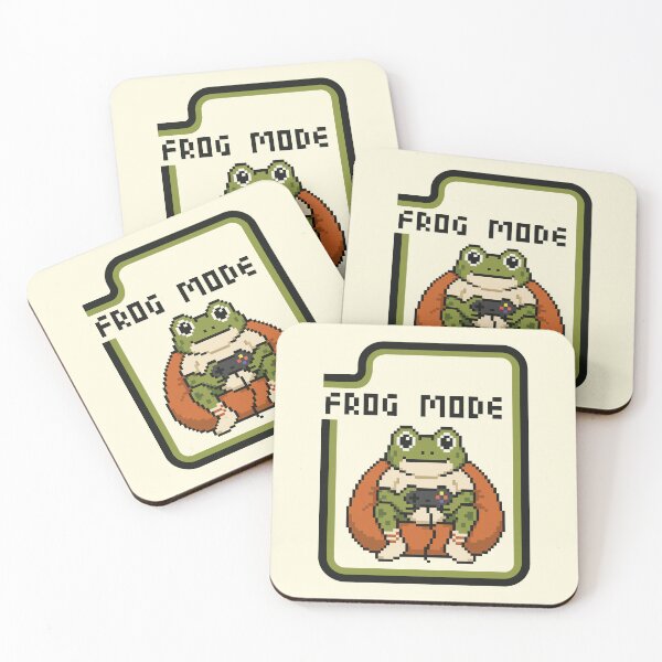 Item preview, Frog Mode Retro Pixel Art Gamer Frog  designed and sold by CamaleonDesigns.