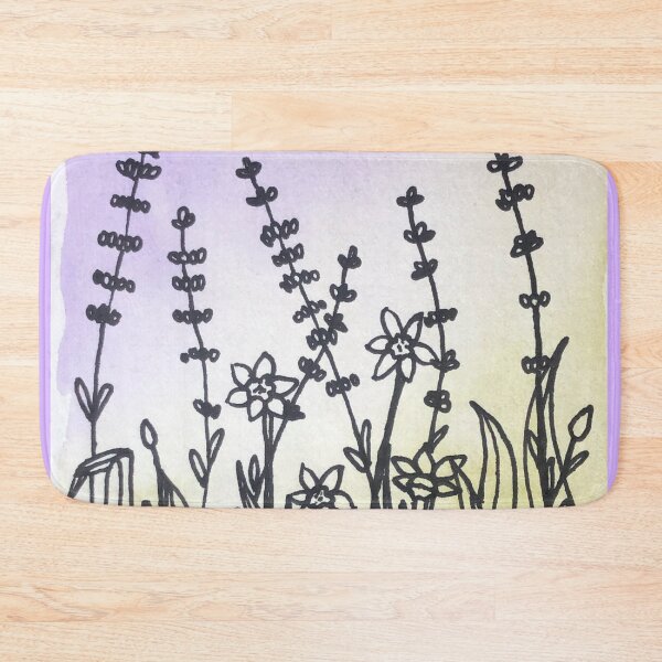 Item preview, Watercolour daffodils and lavender designed and sold by Phoebew03.