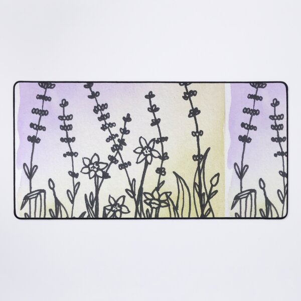 Item preview, Watercolour daffodils and lavender designed and sold by Phoebew03.
