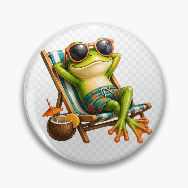 Item preview, chill frog summer designed and sold by TinyWeird.