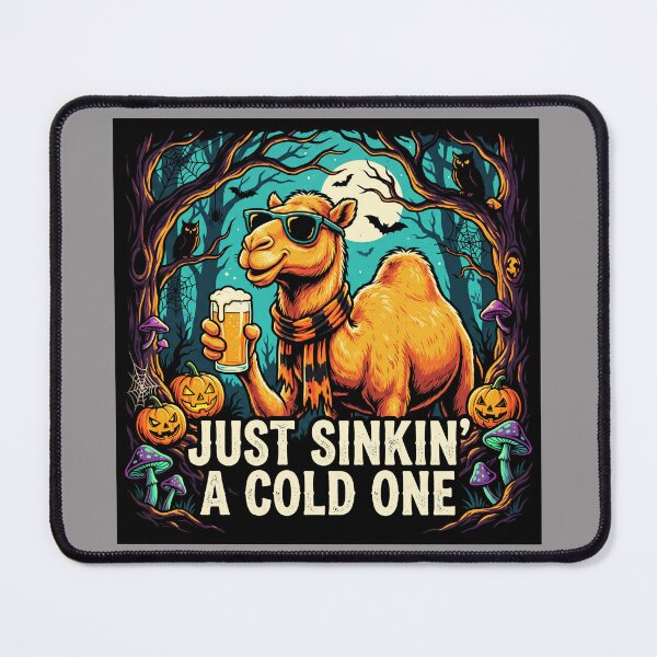 Item preview, Funny Halloween Drinking Camel – Just Sinkin' a Cold One designed and sold by Grang Art Artistic Designs.