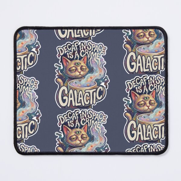 Item preview, Decaf In Space Is A Crime - Funny Three Eyed Alien Cat Coffee designed and sold by 0Zetgest.