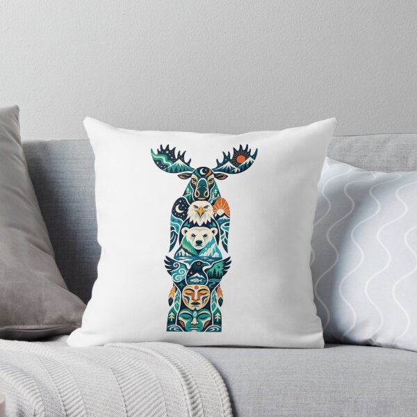 Item preview, Northern Totem Moose Eagle Polar Bear Raven designed and sold by Wild Creative Art.