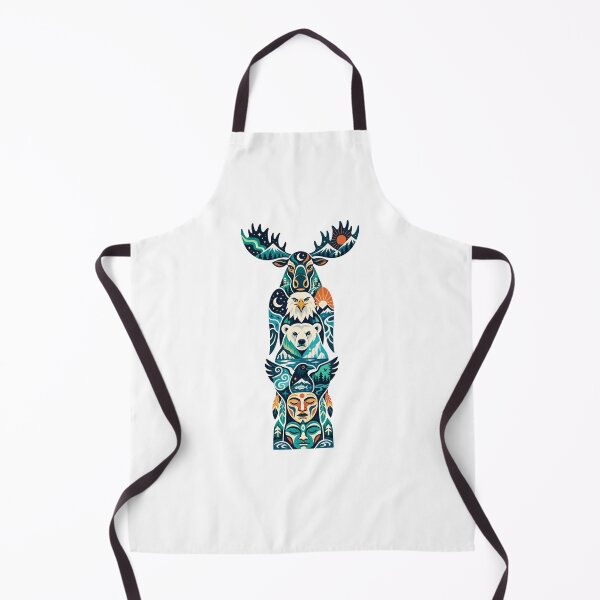 Item preview, Northern Totem Moose Eagle Polar Bear Raven designed and sold by Wild Creative Art.