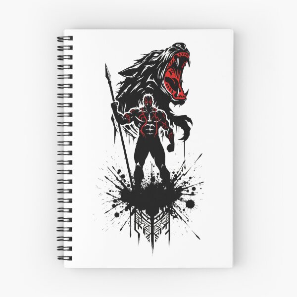 Item preview, Berserker Warrior and Fenrir Wolf – Norse Viking Tribal Art designed and sold by Redwal15.