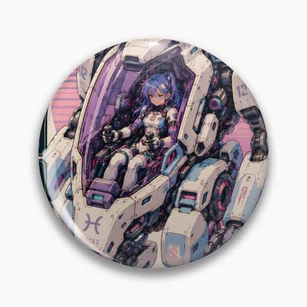 Item preview, Pisces Cyberpunk Zodiac – Mecha Anime Girl designed and sold by Apocalyptic Art Studio.