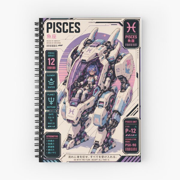 Item preview, Pisces Cyberpunk Zodiac – Mecha Anime Girl designed and sold by Apocalyptic Art Studio.