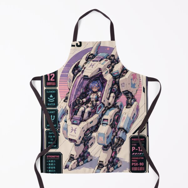 Item preview, Pisces Cyberpunk Zodiac – Mecha Anime Girl designed and sold by Apocalyptic Art Studio.