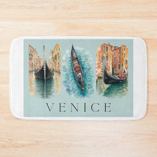 Item preview, Dreamy Venice Gondolas Watercolour Triptych designed and sold by S-and-W-4ever.